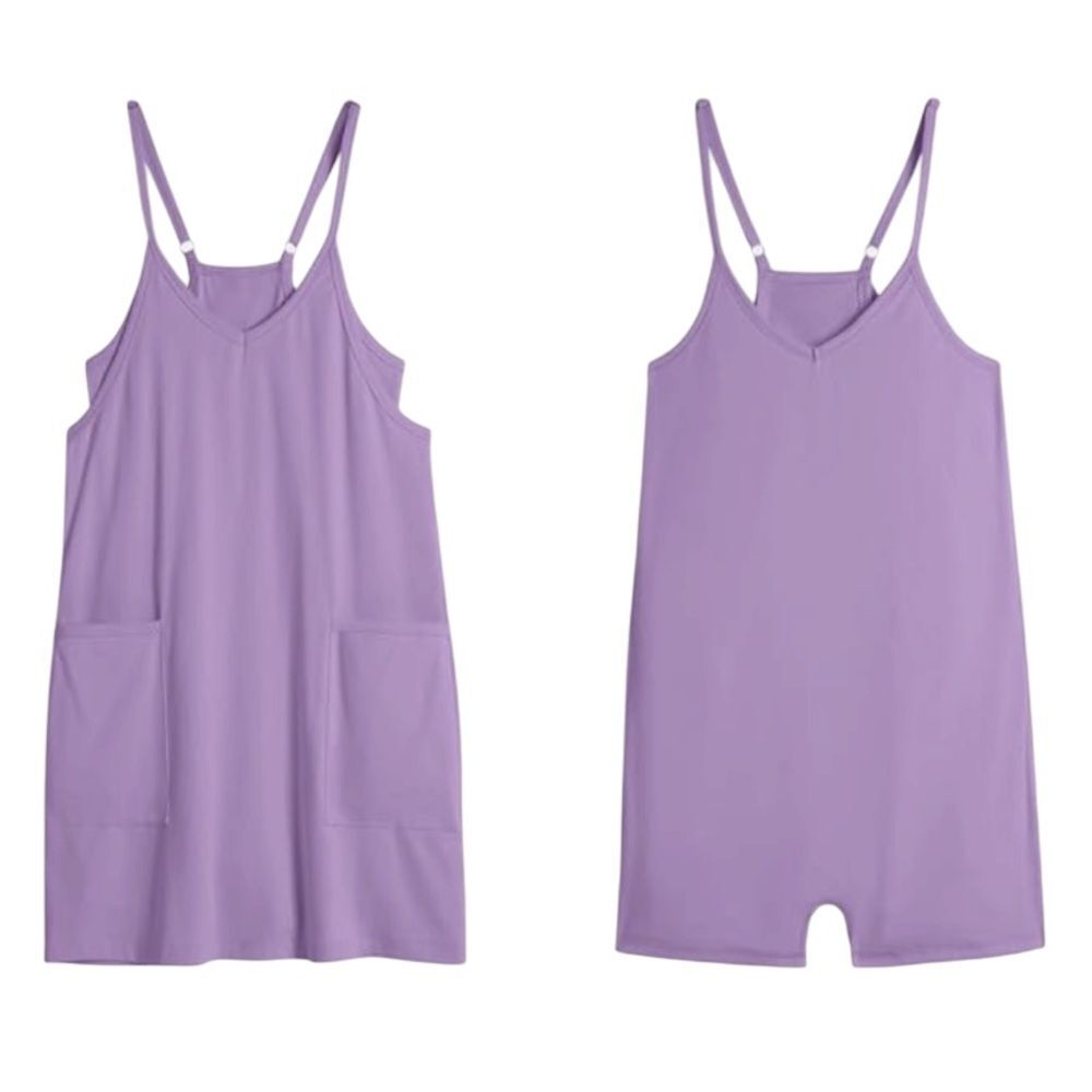 TARSE Women’s Athletic Dress With Hidden Shorts And Dual Pockets In  Lavender XL - Picture 3 of 16